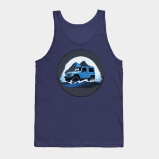 Jeep vehicle dark blue design Tank Top